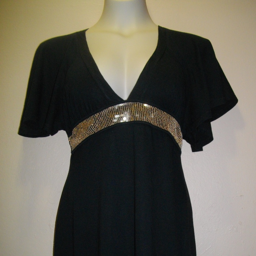 South Pole Short Sleeve Modal Black M Mini Dress -- Final Price